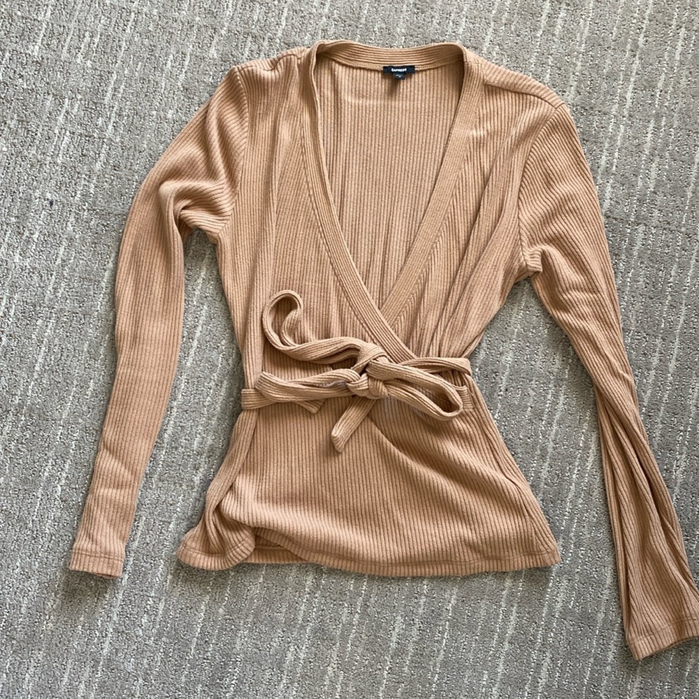 Express, size medium, faux wrap tie top